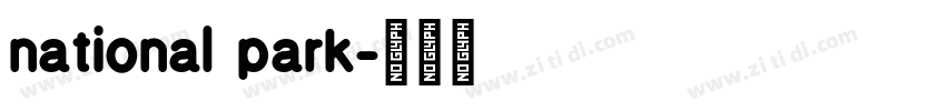 national park字体转换